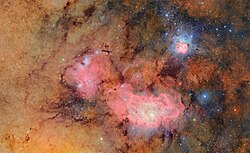 Trifid and Lagoon nebulae